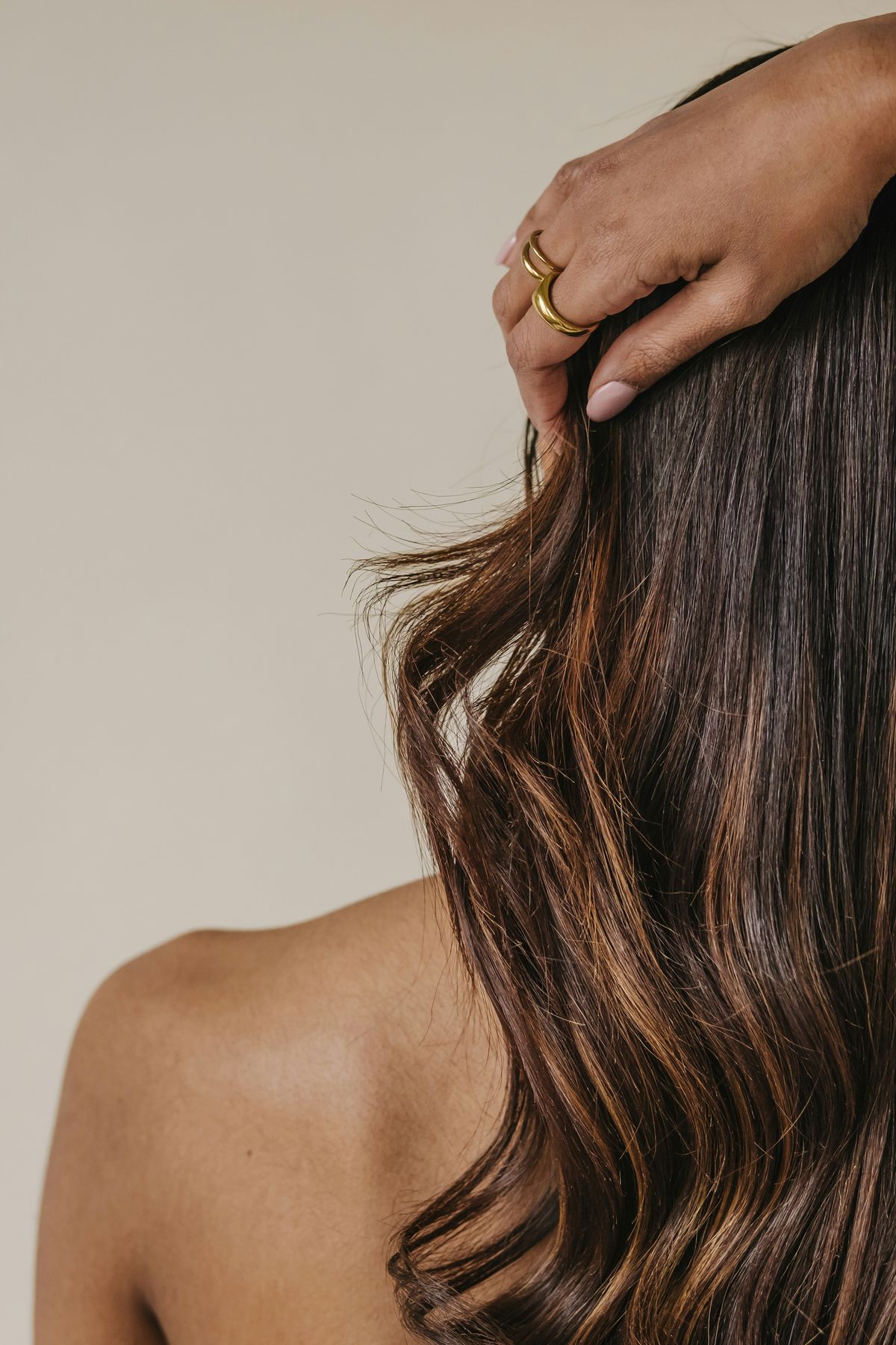 Customer with healthy hair